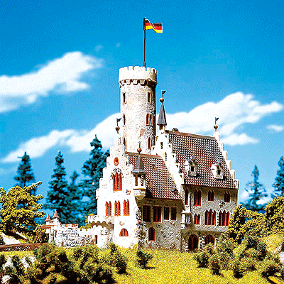 Castle with Moat -- 5-1/4 x 3"  13.5 x 7.5cm