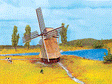 Windmill -- 3-1/8 x 2-5/8" 8.1 x 6.5cm