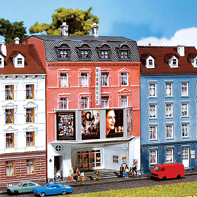 Harmony Old-Time Cinema - Weathered Kit -- 4 x 3-1/2 x 6"  10 x 8.8 x 15cm