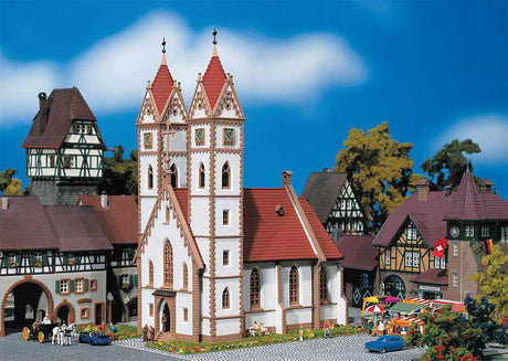 Large Town Church -- 6-1/4 x 3-1/4 x 8-5/8"  15.6 x 8.2 x 21.5cm-2