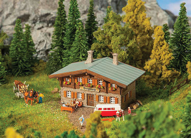 Mountain Rescue Chalet -- Weathered Kit - 3-9/16 x 2-1/16 x 2"  9 x 5.2 x 5cm