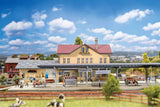 Dennenberg Railway Station Set -- Kit - Depot, Platform, Manned Grade Crossing Gates-4