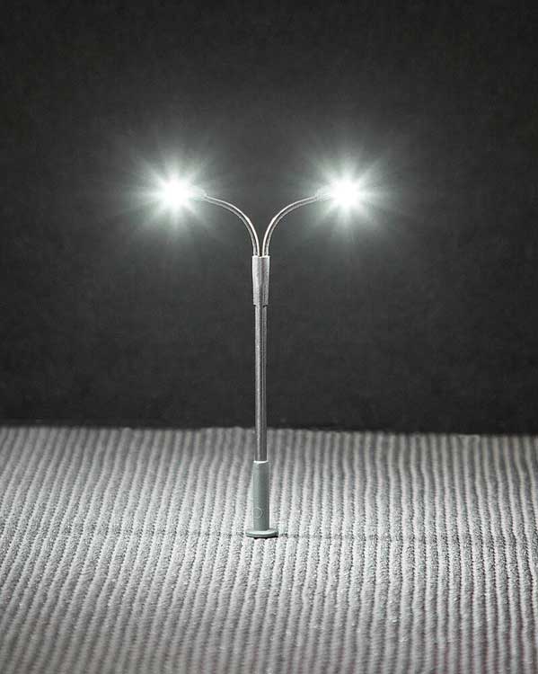 LED Double Streetlight -- Adjustable height up to 2-9/16" 6.5cm tall pkg(3)-2