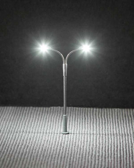 LED Double Streetlight -- Adjustable height up to 2-9/16" 6.5cm tall pkg(3)-2