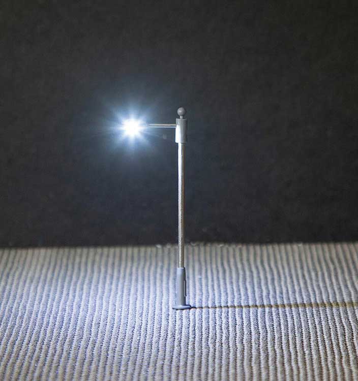 LED Streetlight on Mast -- Adjustable height up to 2-9/16" 6.5cm tall pkg(3)-2
