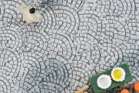 Self-Adhesive Road Surface Sheet -- Roman Cobblestone (light gray)-3