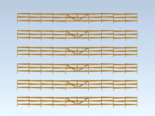 Bonanza Fence, Era I -- 36-11/16"  93.2cm Total Length
