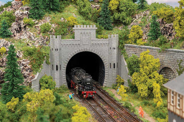 Double-Track Tunnel Portal - Kit -- 4-5/16 x 3-11/16 x 3-9/16"  11 x 9.4 x 9.1cm-1