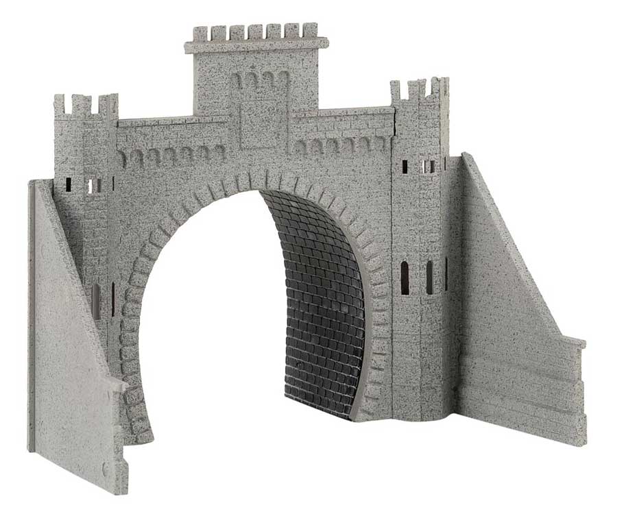 Double-Track Tunnel Portal - Kit -- 4-5/16 x 3-11/16 x 3-9/16"  11 x 9.4 x 9.1cm-2