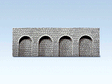 Arcades -- Natural Stone w/Round Arch (gray) 14-3/4 x 2-3/8 x 1/3"  37 x 6 x .8cm