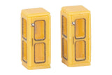 Telephone Booths -- 2 Booths (German Post), 4 Tote Containers (yellow)-2