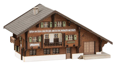 Langwies Train Station -- Laser-Cut Kit - 3-3/8 x 1-13/16 x 1-7/8"  8.5 x 4.6 x 4.7cm-2