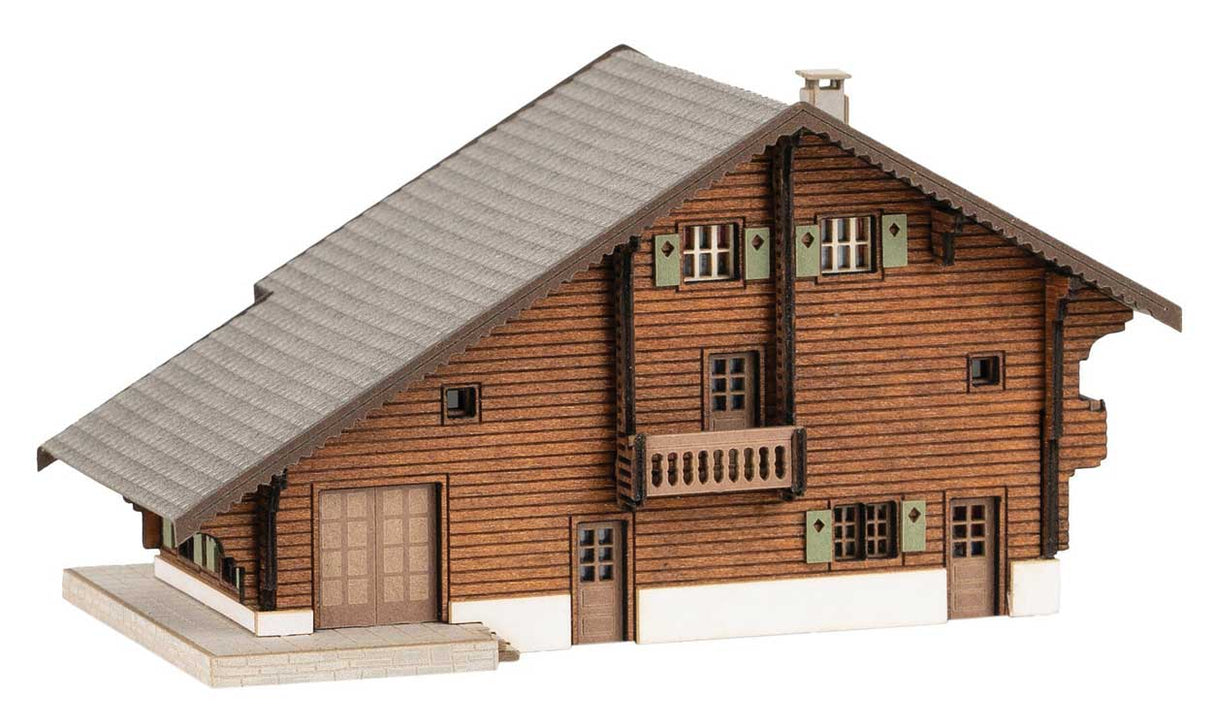 Langwies Train Station -- Laser-Cut Kit - 3-3/8 x 1-13/16 x 1-7/8"  8.5 x 4.6 x 4.7cm-3