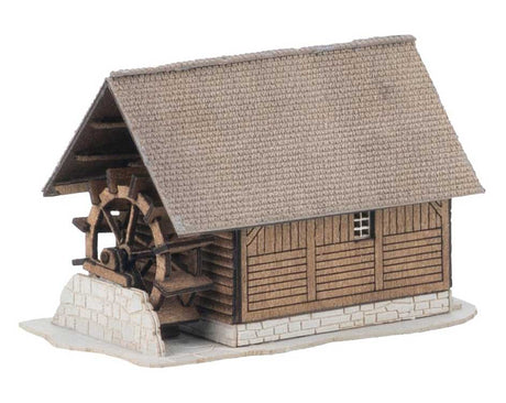 Sawmill and Water Mill -- Laser-Cut Wood Kit - Sawmill: 4-1/8 x 1-1/2 x 1-1/4"  10.4 x 3.8 x 3.2cm-4