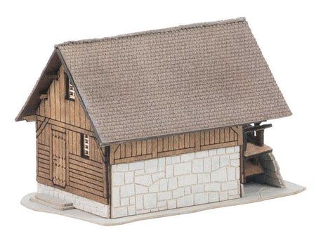 Sawmill and Water Mill -- Laser-Cut Wood Kit - Sawmill: 4-1/8 x 1-1/2 x 1-1/4"  10.4 x 3.8 x 3.2cm-5