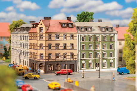 Row of Townhouses -- Laser-Cut Kit - 2 x 2 x 2-13/16"  5 x 5 x 7.2cm-1