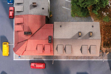 Row of Townhouses -- Laser-Cut Kit - 2 x 2 x 2-13/16"  5 x 5 x 7.2cm-7