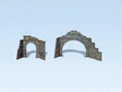 Tunnel Portal Set -- Two Double & Two Single Tunnel Portals