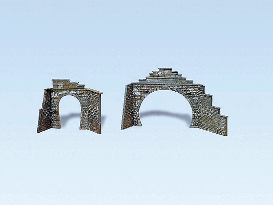 Tunnel Portal Set -- Two Double & Two Single Tunnel Portals