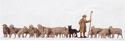 Animals -- Sheep w/Shepard & Dog