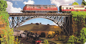 Deck Arch Bridge -- 14-1/4 x 2-1/2 x 4-3/4"  36 x 6.5 x 11.9cm