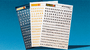 Dry Transfer Lettering -- .2" (5mm) High Letters