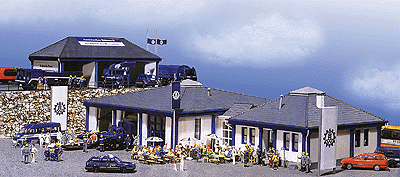 50th Anniversary Technisches Hilfswerk (THW) Exclusive Set -- Includes: Office Building, 3-Stall Garage w/Doors and 3-Stall Parking Area