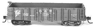 33' Delaware & Hudson Composite Gondola -- 4'-6" Height, Extended Sides, With Decals