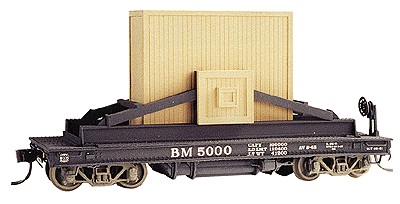Well Hole Flatcar w/Load -- Boston & Maine