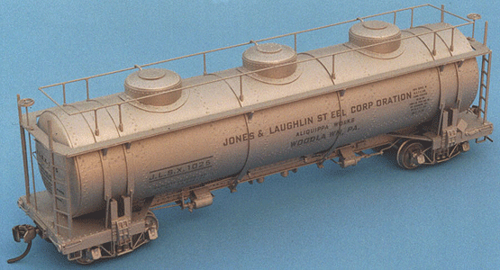 20,000-Gallon Steel Coal Tar Tank Car (One-Piece Tank w/Frame, Resin Kit) -- Jones & Laughlin (Includes Decals)