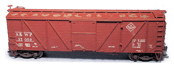 1923 4c/4d XM-1 Single Sheathed Boxcar Resin Kit w/Decals -- Atlanta & West Point w/AB Brakes