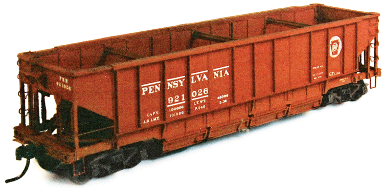 PRR Class GPA Covered Hopper w/K Brakes - Resin Kit w/One-Piece Body -- Pennsylvania Railroad w/White Circle Keystone Decals-1