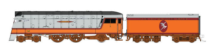 Class A Streamlined 4-4-2 w/LokSound & DCC -- Milwaukee Road #1 (orange, maroon, Indian Logo, gold Number)