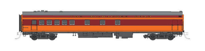 1935 Hiawatha Tap-Cafe - Ready to Run -- Milwaukee Road (1948 Scheme, orange, maroon, dark gray Roof)