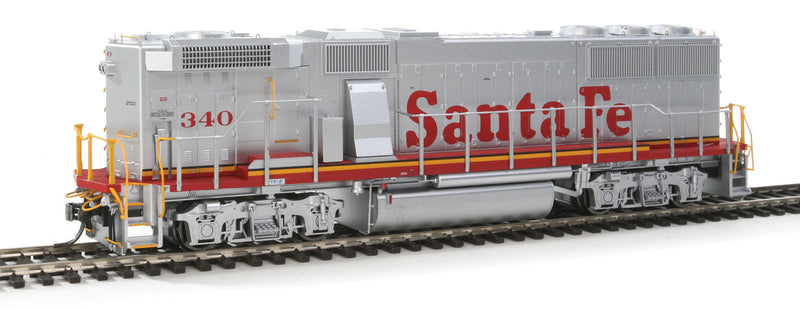 EMD GP60B - Standard DC -- Santa Fe #340 (Warbonnet; silver, red)