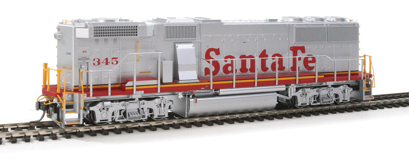 EMD GP60B - Standard DC -- Santa Fe #345 (Warbonnet; silver, red)