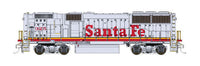 EMD GP60B - Standard DC -- Santa Fe #333 (Warbonnet, silver, red)