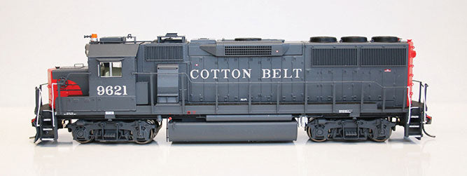 EMD GP60 w/LokSound & DCC -- Cotton Belt SSW #9621 (gray, red)