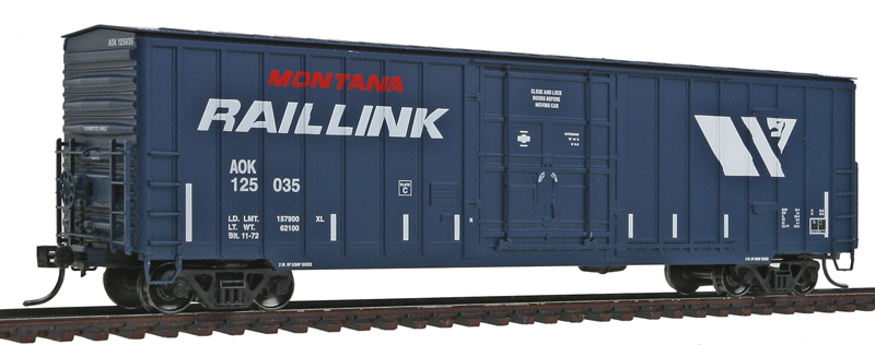 Soo Line-Built 7-Post Boxcar w/Diagonal-Panel Roof - Ready to Run -- Arkansas-Oklahoma Railroad AOK #125035 (Restenciled ex-MRL, blue, white)