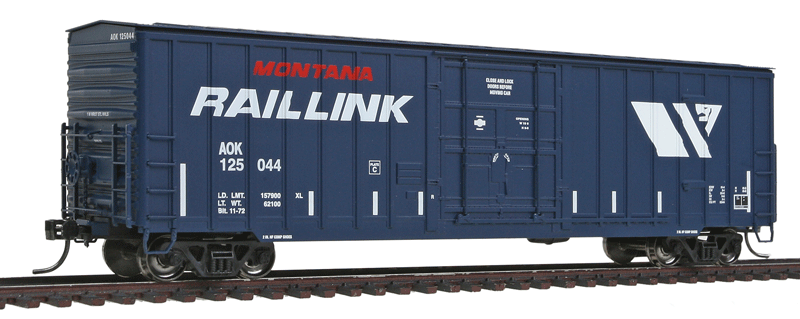 Soo Line-Built 7-Post Boxcar w/Diagonal-Panel Roof - Ready to Run -- Arkansas-Oklahoma Railroad AOK #125044 (Restenciled ex-MRL, blue, white)
