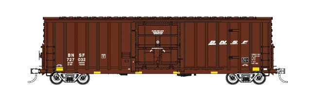 Soo Line-Built 7-Post Plug-Door Boxcar w/Diagonal-Panel Roof - Ready to Run -- Burlington Northern & Santa Fe #727032 (Boxcar Red, Wedge Logo)