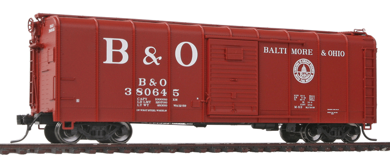 B&O Class M-53 Wagontop Boxcar w/Youngstown Doors - Ready to Run -- Baltimore & Ohio #380645 (Boxcar Red, Capitol Dome Logo)