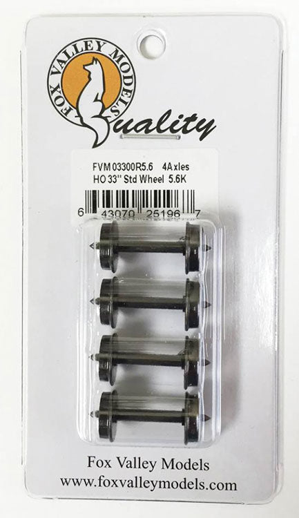 Code 110 33" Metal Wheelsets w/5.6K Ohm Resistor -- pkg(4)