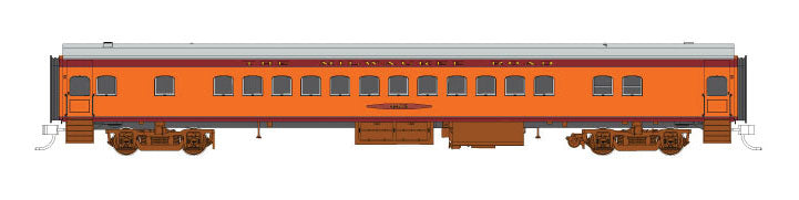 1935 Hiawatha Coach - Ready to Run -- Milwaukee Road #4415 (1935 Scheme, orange, maroon, gray Roof)