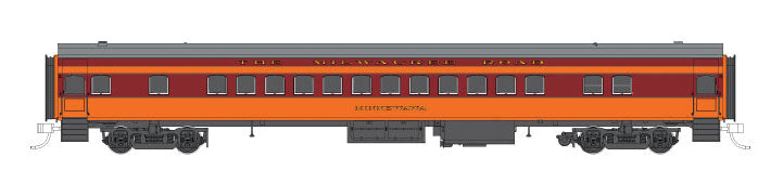 1935 Hiawatha Parlor - Ready to Run -- Milwaukee Road Ishkoodah (1948 Scheme, orange, maroon, dark gray Roof)
