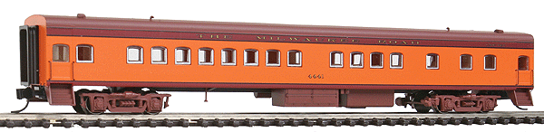 Milwaukee Road 1935-Built Bunk Coach - Ready to Run -- Milwaukee Road #4441 (orange, maroon, brown Roof)