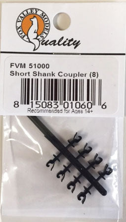 Short-Shank Fixed-Knuckle Coupler pkg(8)