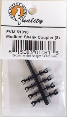 Medium-Shank Fixed-Knuckle Coupler pkg(8)
