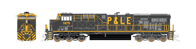 GE ES44AC GEVO - Standard DC -- Pittsburgh & Lake Erie (Fantasy Heritage Scheme; black, yellow)