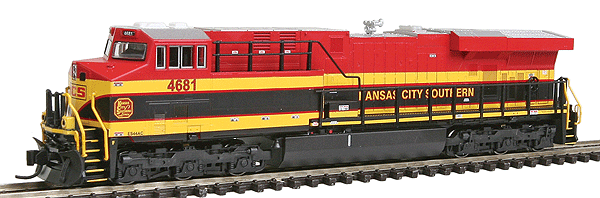 GE ES44AC Diesel w/4-Window Cab, Low Rear Headlight & Steerable Trucks -- Kansas City Southern #4681